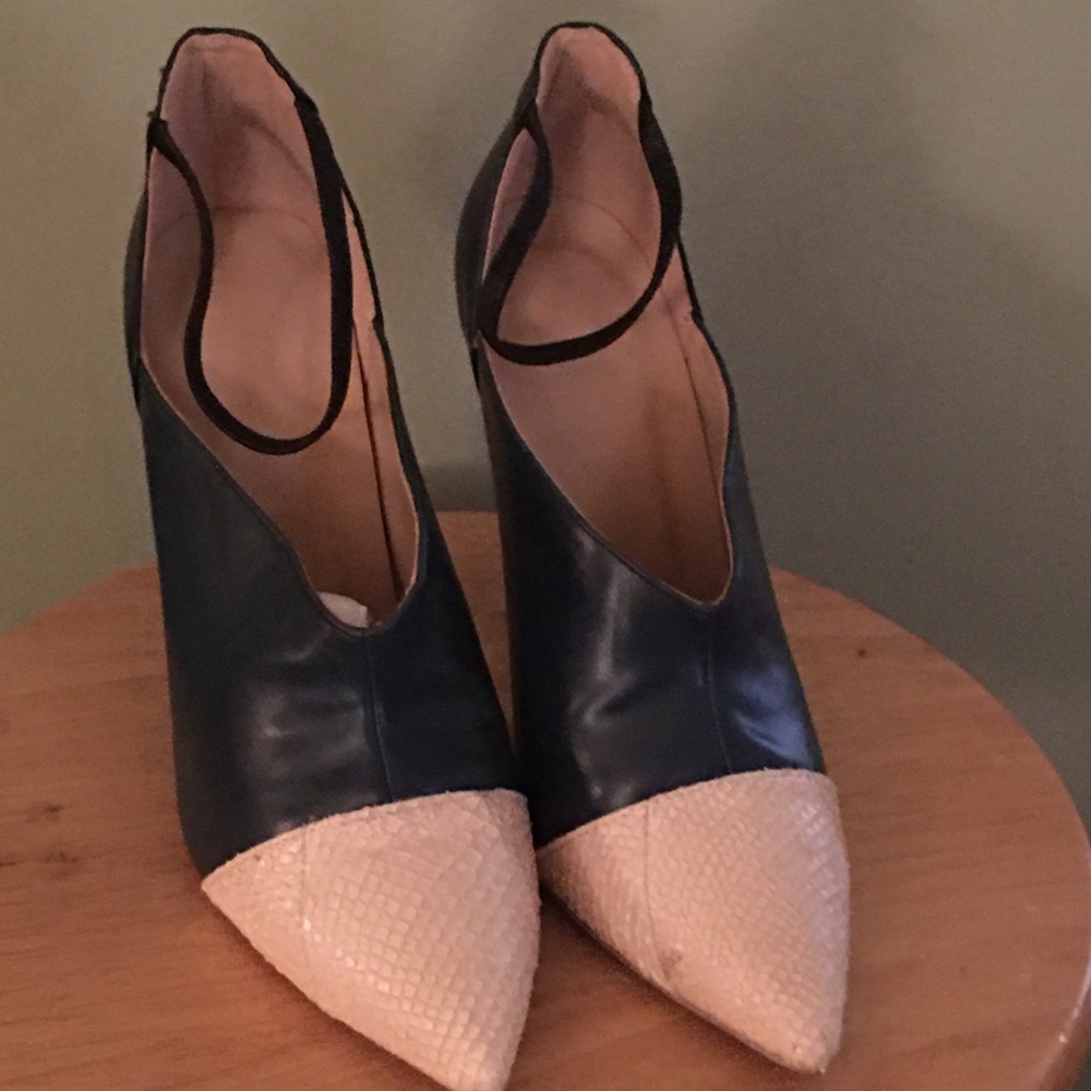 Two tone Blue & Cream Stilettos